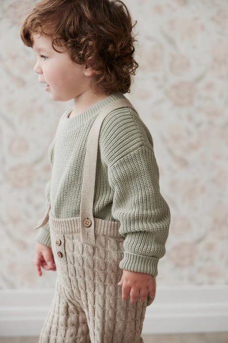 Leon Knitted Jumper - Moss