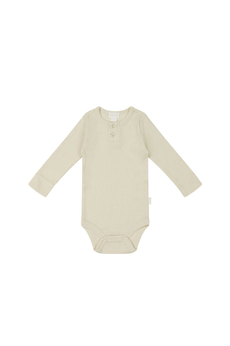 Organic Cotton Modal Long Sleeve Bodysuit | Cloud