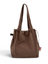Load image into Gallery viewer, Natural Market Tote Bag | Chocolate
