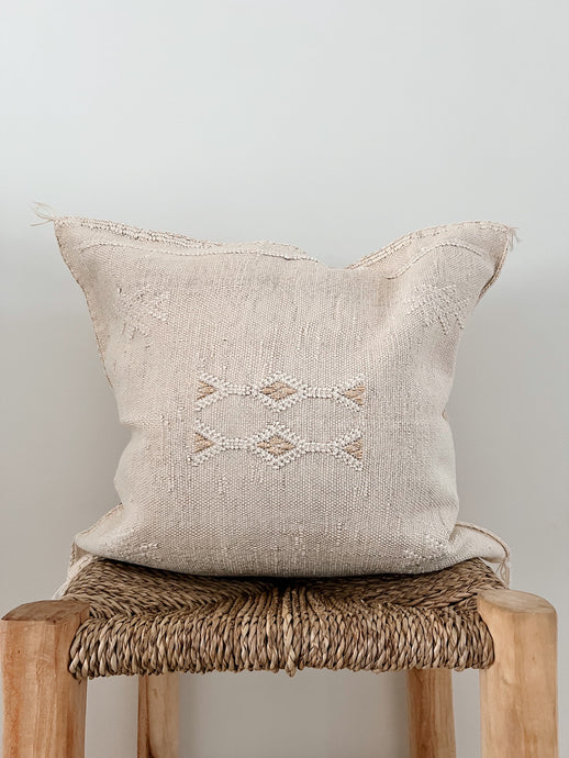 Cactus Silk Cushion Cover 50x50 | Oatmeal #1