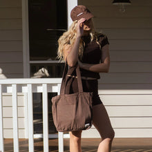 Load image into Gallery viewer, Midi Pocket Tote | Chocolate Brown
