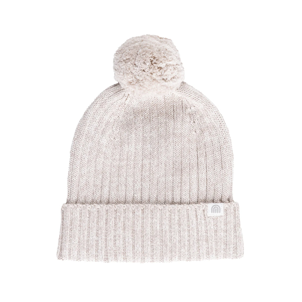 Chunky Rib Knit Beanie | Oatmeal