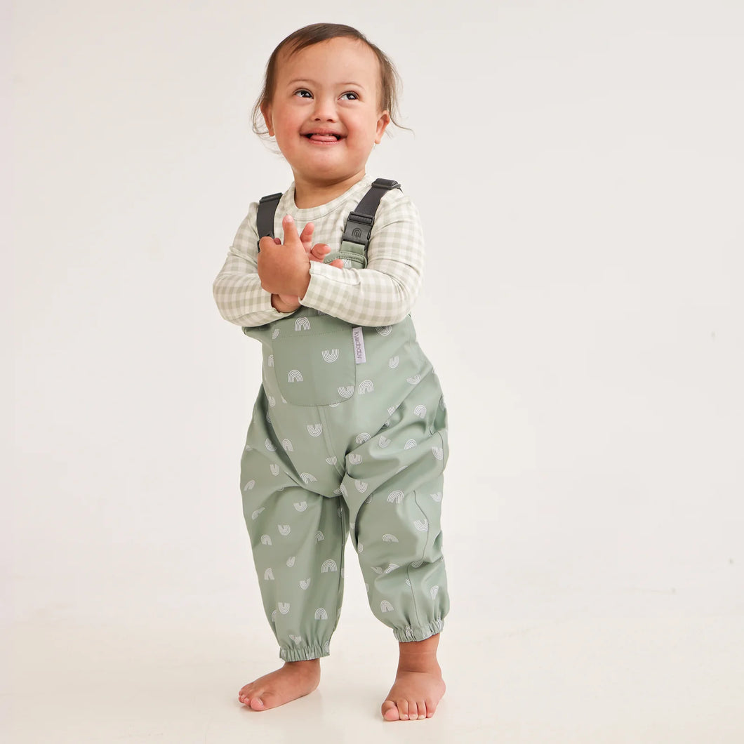 Splashy Overall | Sage Rainbow