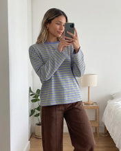 Load image into Gallery viewer, Remy Stripe Duo Tee | Blue/Sage
