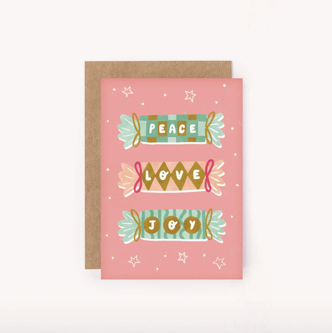 Peace Love Joy Christmas Mini Card