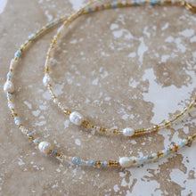Load image into Gallery viewer, Exhale Necklace or Bracelet | Pebbly Beach Blue
