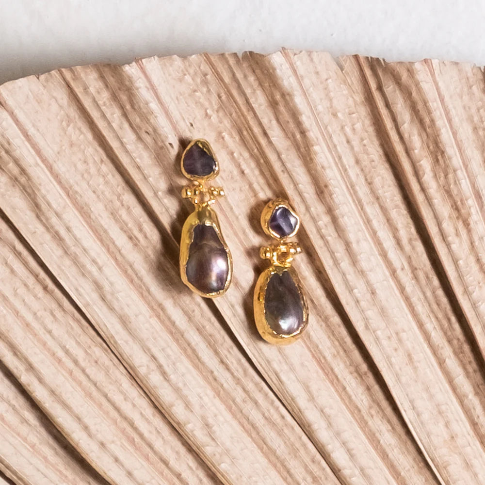 Andra Double Drop Earrings