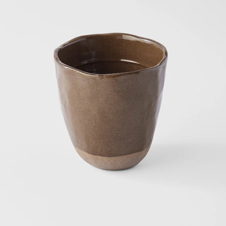 Lopsided Tea Mug Large | Hazel Brown
