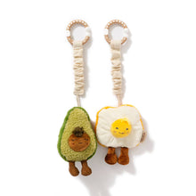 Load image into Gallery viewer, 2 Pack Mini Market Brunch Stroller Toys - Avocado &amp; Egg on Toast
