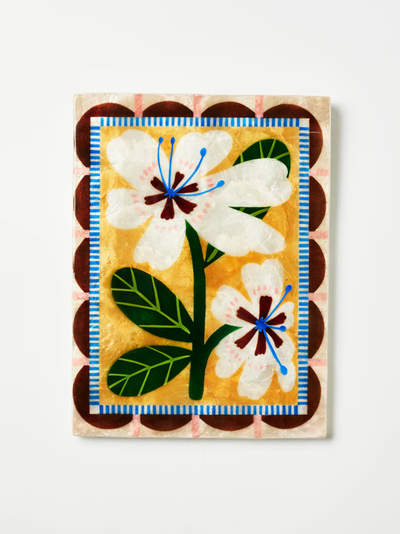Bloom Nouveau Rectangle | White