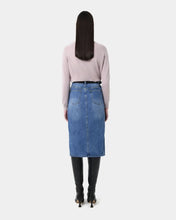 Load image into Gallery viewer, Brynn Slit Denim Skirt

