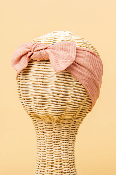 Bamboo Stretch Bow Headband | Blush 