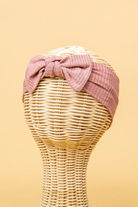 Bamboo Stretch Bow Headband | Blush 