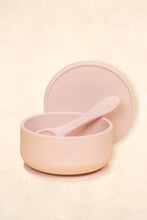 Load image into Gallery viewer, Silicone Suction Bowl with lid + Spoon Set | Blossom
