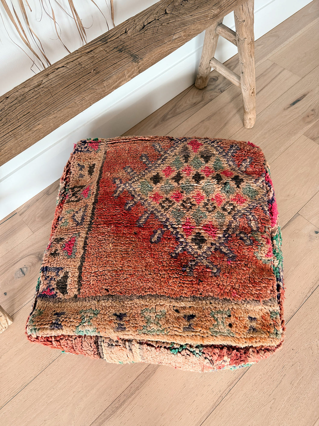 Vintage Moroccan Boujaad Floor Cushion | #6