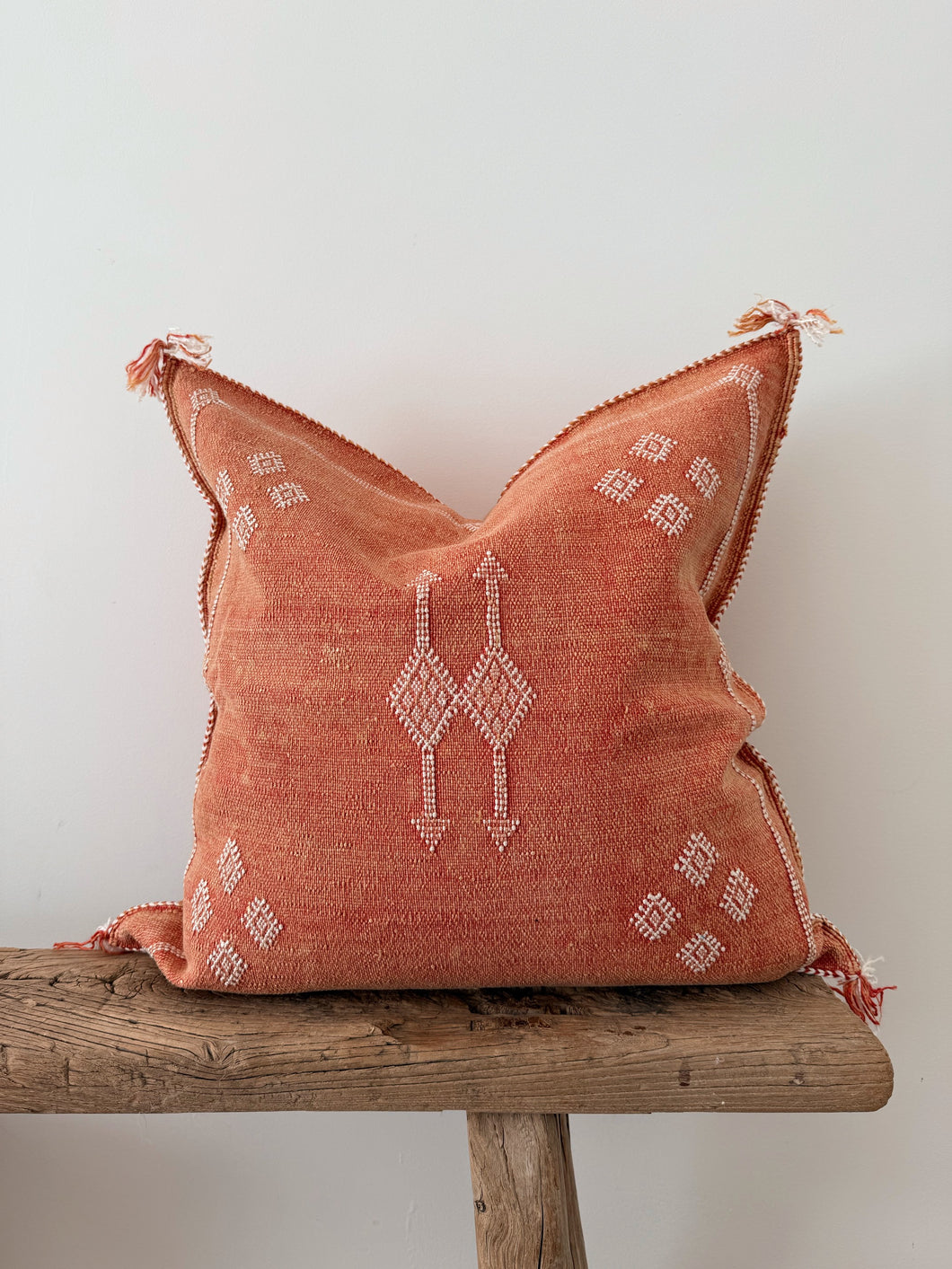 Cactus Silk Cushion Cover 50X50 | Burnt Orange Diamond