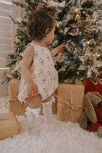 Load image into Gallery viewer, Muslin Bow Candy Cane Romper
