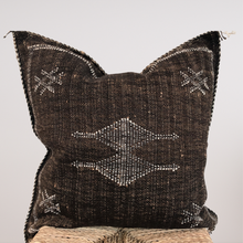 Load image into Gallery viewer, Moroccan Cactus Silk Cushion 50X50 | Dark Coffee
