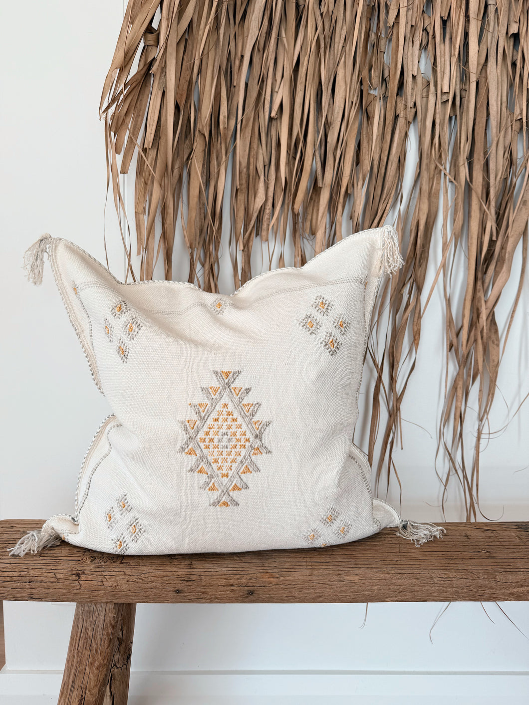 Cactus Silk Cushion Cover 50X50 | Ivory Diamond