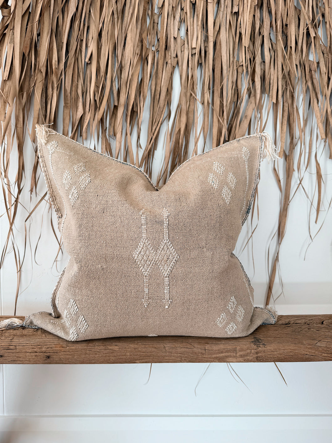 Cactus Silk Cushion Cover 50X50 | Oatmeal Diamond