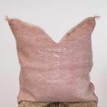 Load image into Gallery viewer, Moroccan Cactus Silk Cushion 50X50 | Soft Pink Rectangle
