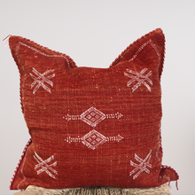 Load image into Gallery viewer, Moroccan Cactus Silk Cushion 50X50 | Red Sands #2
