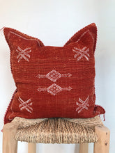 Load image into Gallery viewer, Moroccan Cactus Silk Cushion 50X50 | Red Sands #2

