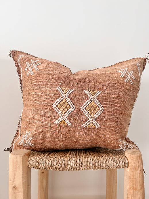Cactus Silk Cushion Cover 50x50 | Chestnut #2