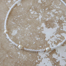 Load image into Gallery viewer, Exhale Necklace or Bracelet | Pearly White
