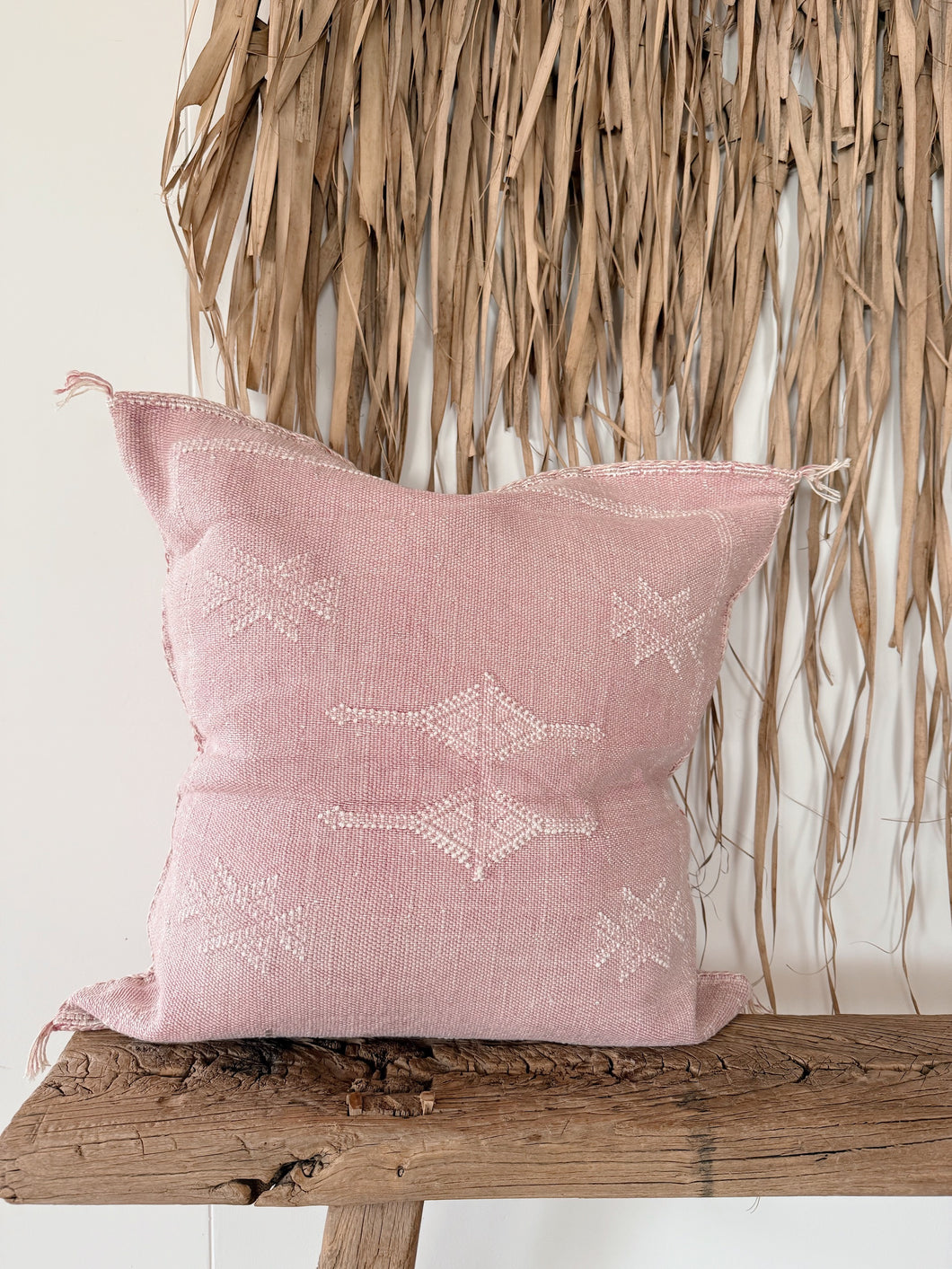 Cactus Silk Cushion Cover 50X50 | Faded Pink #1