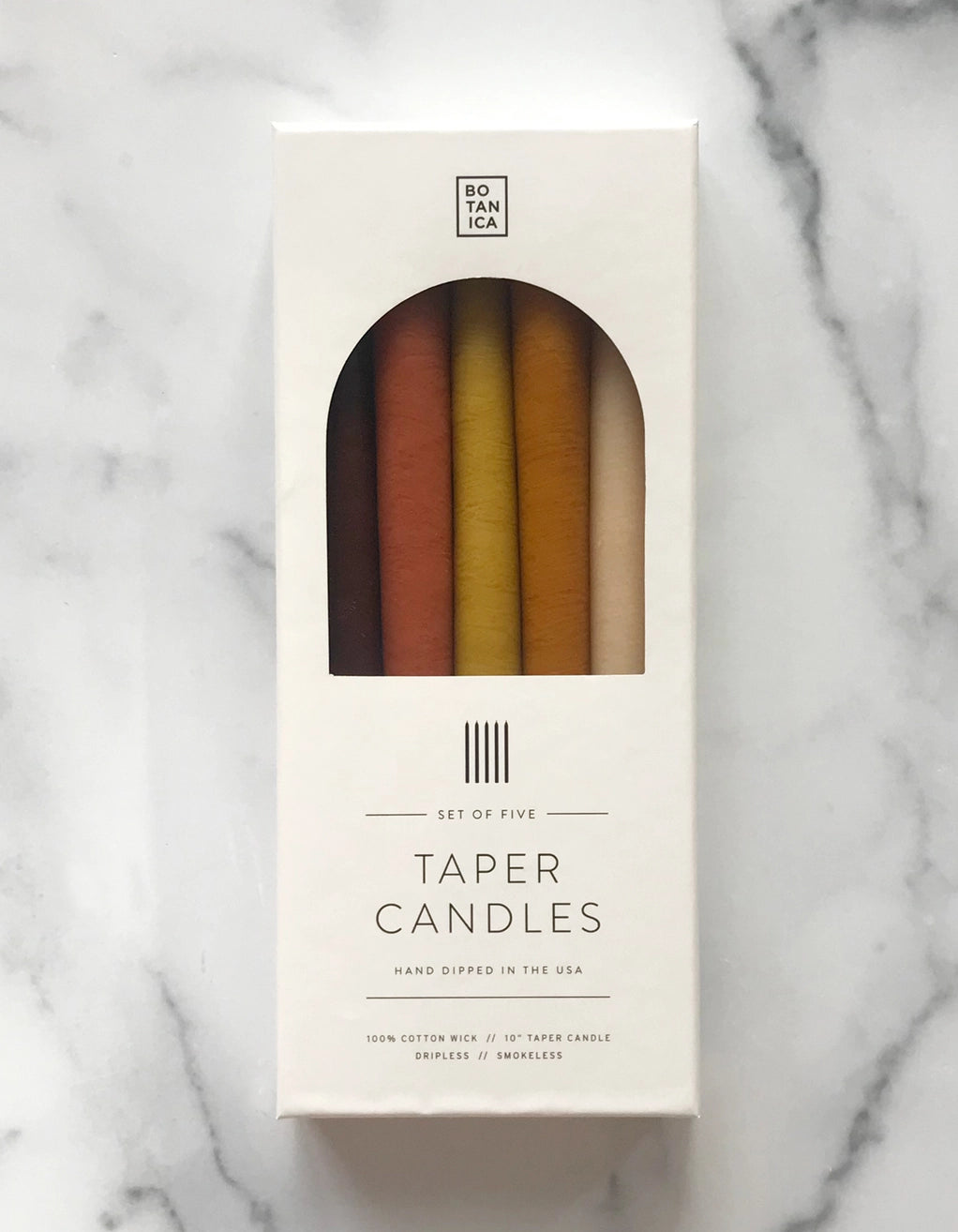 Elemental Zodiac Taper Candles | Earth