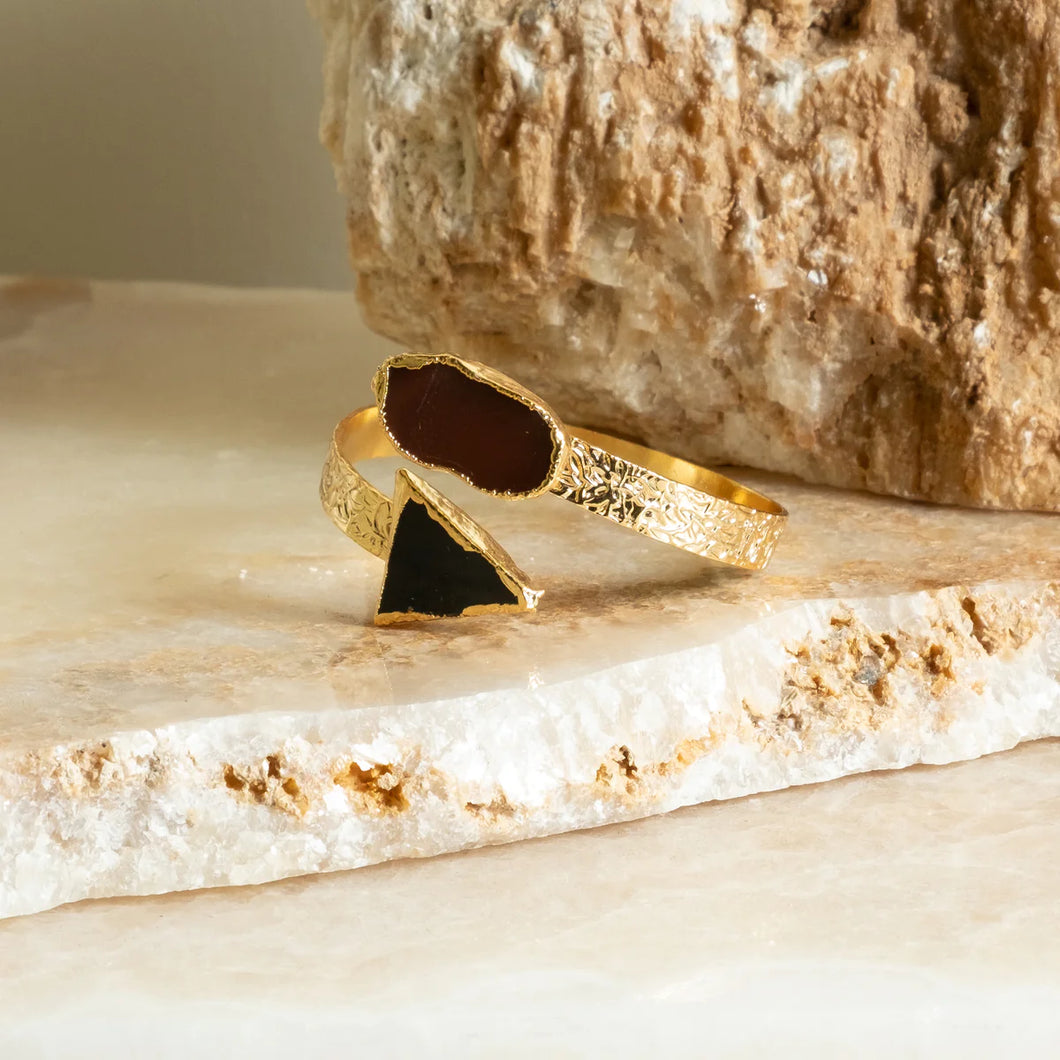 Filomena Double Stone Cuff Bracelet