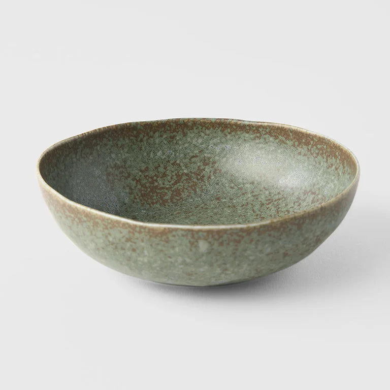 Small Oval Bowl 14cm | Green Fade Glaze