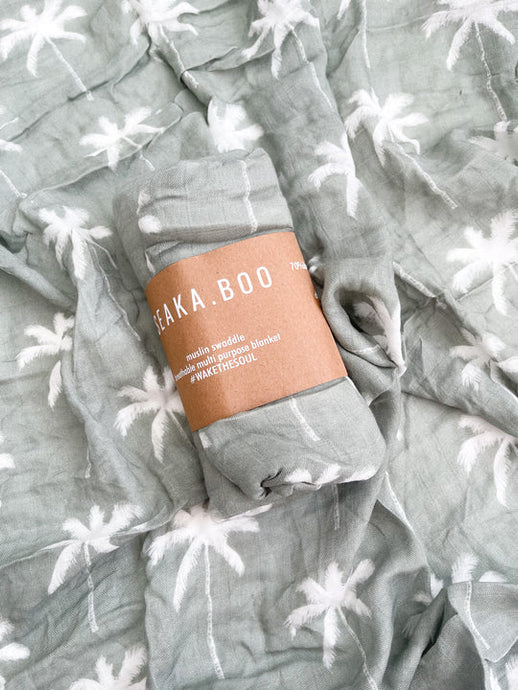 WRAP - Bamboo/Cotton | Arlo Palm- Olive 