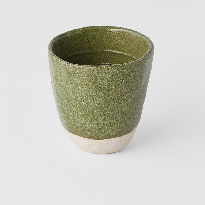 Lopsided Tea Mug Large | Matcha Green Glaze