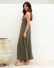 Load image into Gallery viewer, Contrast Stitch Maxi Dress | Khaki

