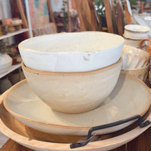 Load image into Gallery viewer, Set of ceramic bowls on a wooden surface with a blurred indoor background

