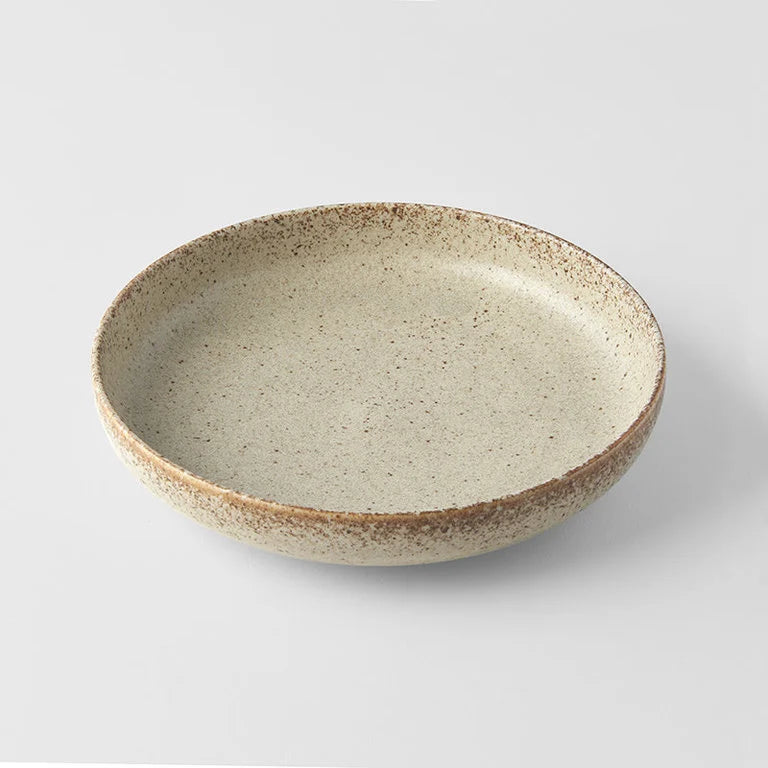 High rim Plate 20cm | Sand Fade Glaze