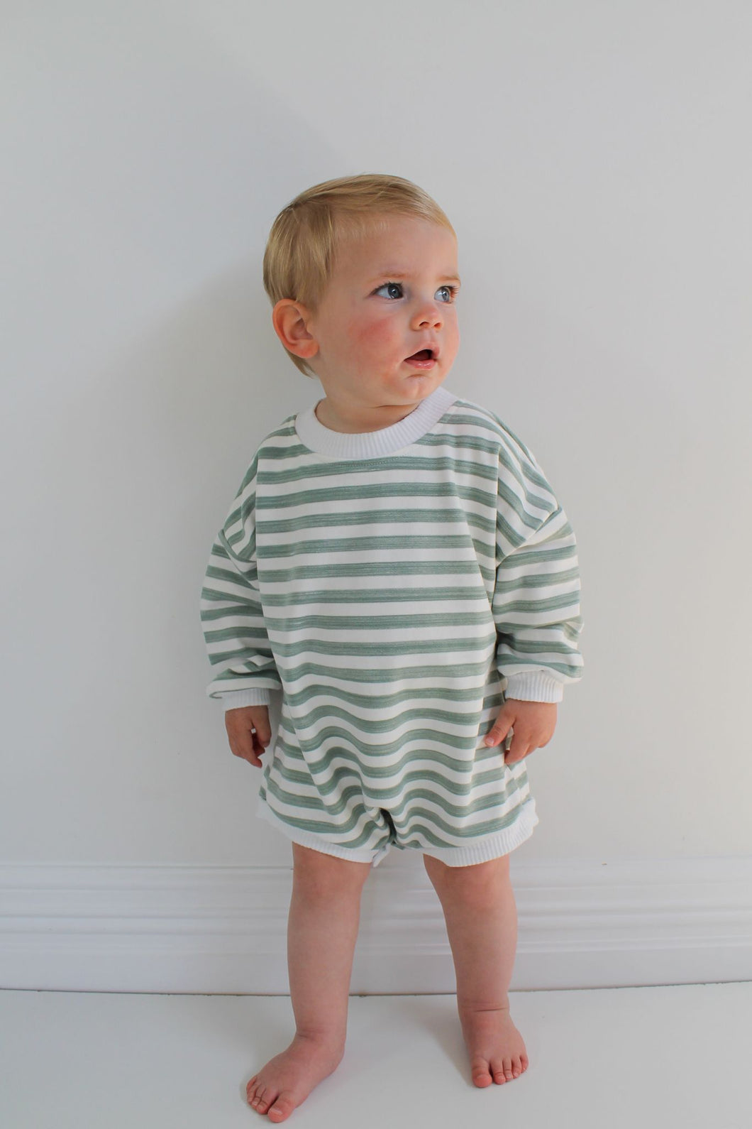 Pip & Lenny | Vintage Cosy Romper - Sea