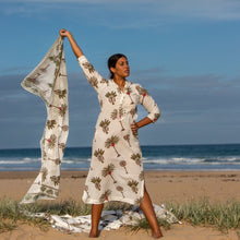 Load image into Gallery viewer, Los Cabos Caftan | White/Multi By Mandalay Designs 
