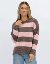 Load image into Gallery viewer, Worthier Mika Knit Jumper - Chocolate/Pink
