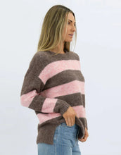 Load image into Gallery viewer, Worthier Mika Knit Jumper - Chocolate/Pink
