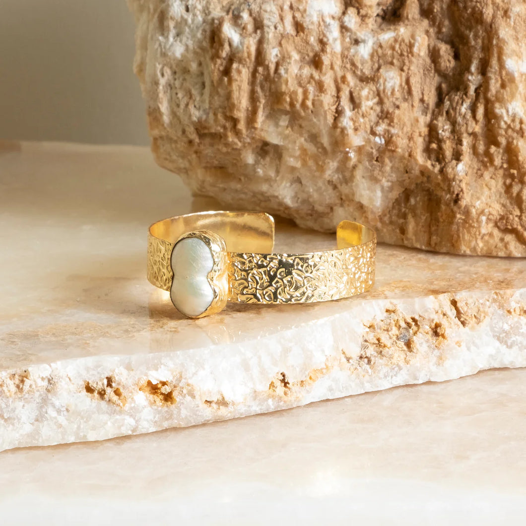 Yasmine Single Stone Cuff Bracelet