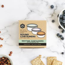 Load image into Gallery viewer, Round Nesting Containers Pastel Collection | 3 PIECE SET

