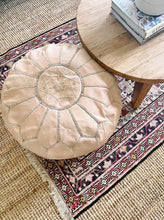 Load image into Gallery viewer, Moroccan Leather Ottoman Blush
