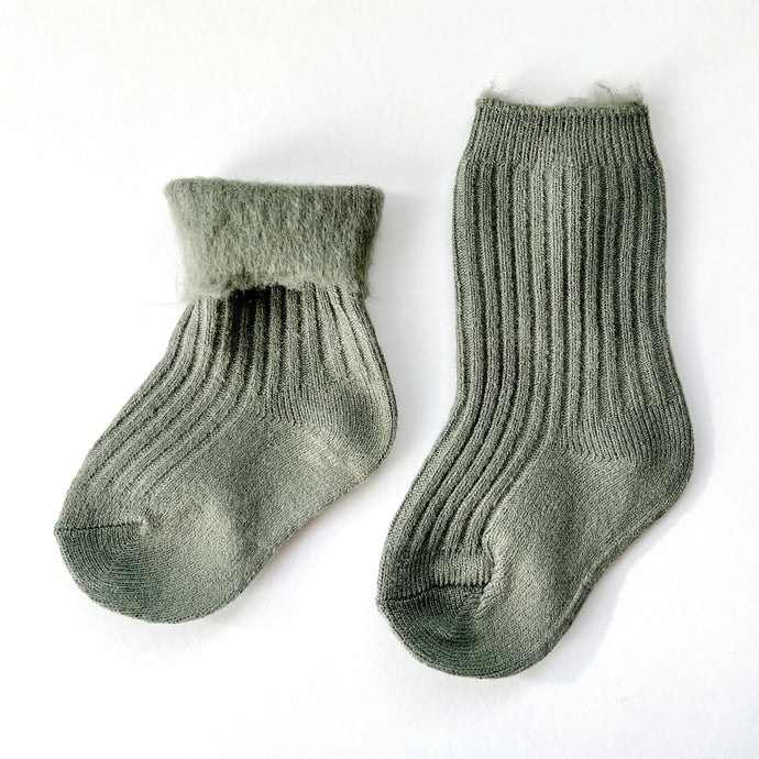 cosy crew socks- khaki