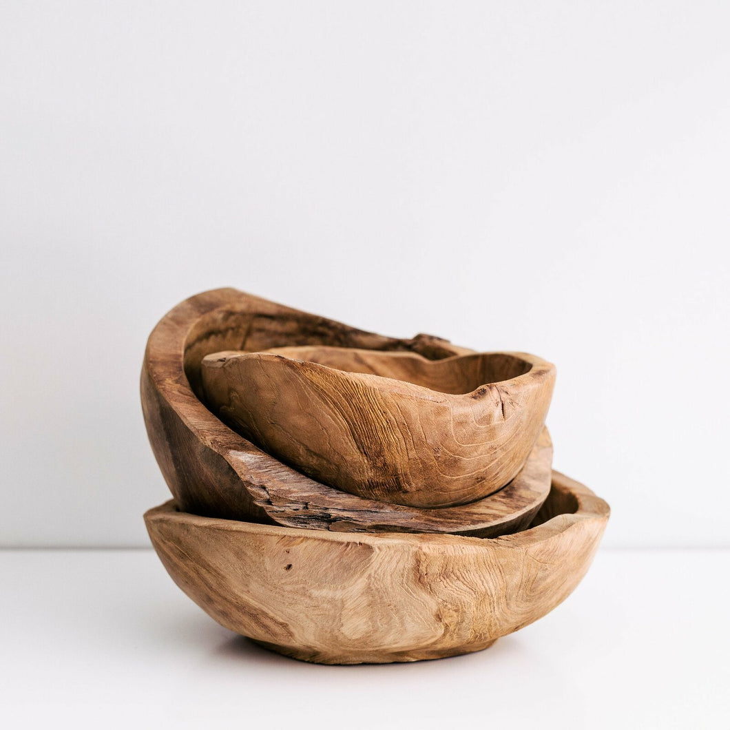 Hand Carved Tree Root Serving Bowl