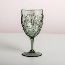 Load image into Gallery viewer, green acrylic wine glass

