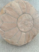 Load image into Gallery viewer, Moroccan Leather Pouffe | Blush
