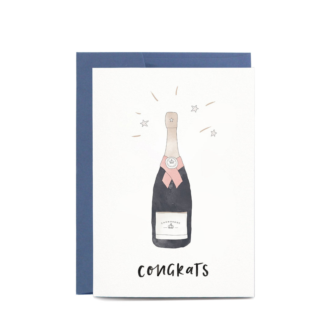 Congrats Champagne Greeting Card